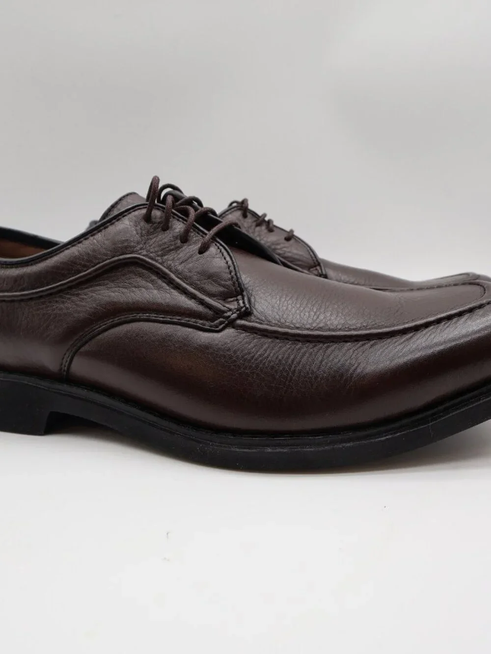 Hush Puppies Tribute Oxford Mens 10.5 Dark Brown Leather Dress Shoes